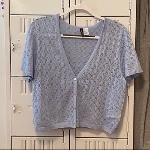 COPY - Light Blue Cropped Cardigan